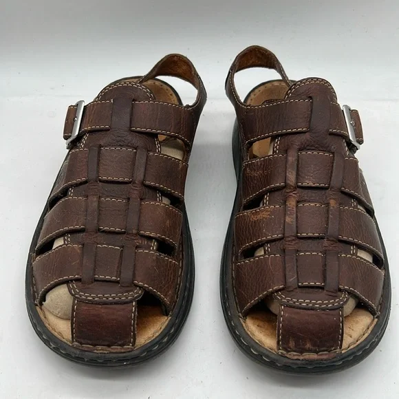 Born | Shoes | Born Brown Leather Fisherman Sandals Buckle  display picture 1